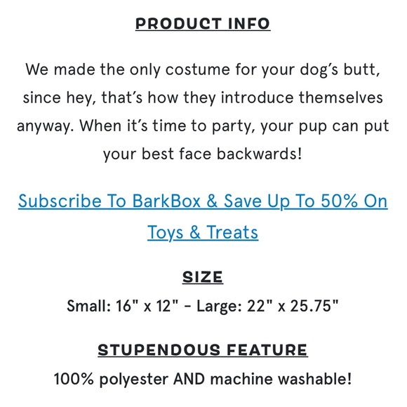 HALLOWEEN Elephant Dog Costume (Booty Suit) - Picture 5 of 5